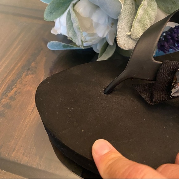 Marc Fisher Bejeweled Platform Flip Flops - Picture 3 of 8